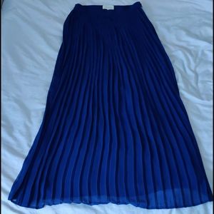 Sabine Pleated Maxi Blue Skirt